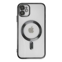 Newface iPhone 12 Kılıf Kross Magneticsafe Kapak - Siyah