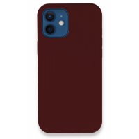 Newface iPhone 12 Kılıf Lansman Legant Silikon - Bordo