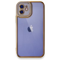 Newface iPhone 12 Kılıf Liva Lens Silikon - Lila