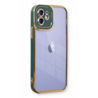 Newface iPhone 12 Kılıf Liva Lens Silikon - Yeşil