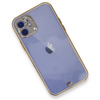 Newface iPhone 12 Kılıf Liva Taşlı Silikon - Beyaz