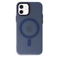 Newface iPhone 12 Kılıf Lodos Magneticsafe Mat Kapak - Mavi