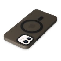Newface iPhone 12 Kılıf Lodos Magneticsafe Mat Kapak - Siyah