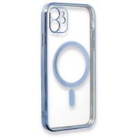 Newface iPhone 12 Kılıf Magneticsafe Lazer Silikon - Sierra Blue