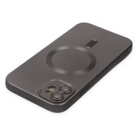 Newface iPhone 12 Kılıf Moshi Lens Magneticsafe Silikon - Füme