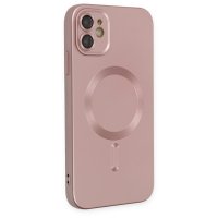 Newface iPhone 12 Kılıf Moshi Lens Magneticsafe Silikon - Rose Gold