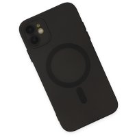 Newface iPhone 12 Kılıf Moshi Lens Magneticsafe Silikon - Siyah