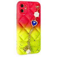 Newface iPhone 12 Kılıf Mozart Elcekli Silikon - Yeşil