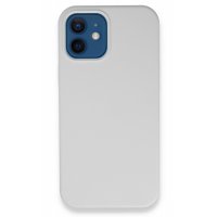 Newface iPhone 12 Kılıf Nano içi Kadife  Silikon - Beyaz