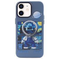 Newface iPhone 12 Kılıf Prada Desenli Kapak - Prada Mavi - 1