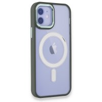 Newface iPhone 12 Kılıf Room Magneticsafe Silikon - Köknar Yeşili