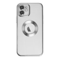 Newface iPhone 12 Kılıf Slot Silikon - Gümüş