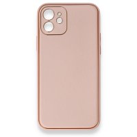 Newface iPhone 12 Mini Kılıf Coco Deri Silikon Kapak - Pembe