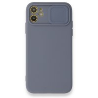 Newface iPhone 12 Mini Kılıf Color Lens Silikon - Gri