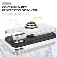 Newface iPhone 12 Mini Kılıf Elit Yüzüklü Kapak - Gümüş