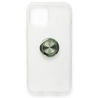 Newface iPhone 12 Mini Kılıf Gros Yüzüklü Silikon - Yeşil