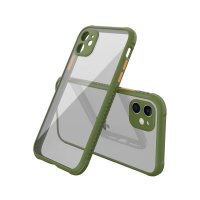 Newface iPhone 12 Mini Kılıf Miami Şeffaf Silikon  - Koyu Yeşil