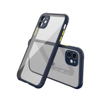 Newface iPhone 12 Mini Kılıf Miami Şeffaf Silikon  - Lacivert