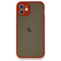 Newface iPhone 12 Mini Kılıf Montreal Silikon Kapak - Kırmızı
