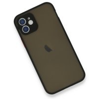 Newface iPhone 12 Mini Kılıf Montreal Silikon Kapak - Siyah