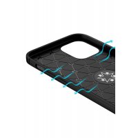 Newface iPhone 12 Mini Kılıf Range Yüzüklü Silikon - Siyah