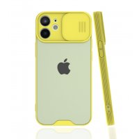 Newface iPhone 12 Mini Kılıf Platin Kamera Koruma Silikon - Sarı