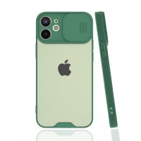 Newface iPhone 12 Mini Kılıf Platin Kamera Koruma Silikon - Yeşil