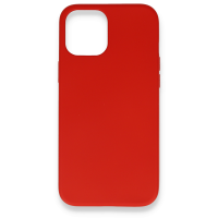 Newface iPhone 12 Kılıf Nano içi Kadife  Silikon - Kırmızı