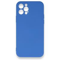 Newface iPhone 12 Pro Kılıf Nano içi Kadife Silikon - Mavi
