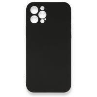 Newface iPhone 12 Pro Max Kılıf Nano içi Kadife  Silikon - Siyah