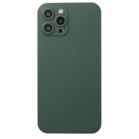 Newface iPhone 12 Pro Kılıf 360 Mat Full Body Silikon Kapak - Koyu Yeşil