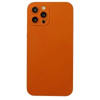 Newface iPhone 12 Pro Kılıf 360 Mat Full Body Silikon Kapak - Turuncu