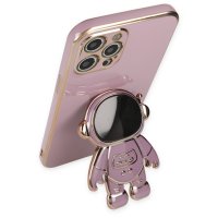 Newface iPhone 12 Pro Kılıf Aston Stand Silikon - Mor