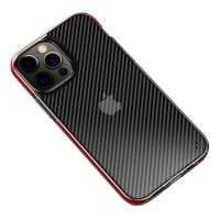 Newface iPhone 12 Pro Kılıf Bambi Karbon Silikon - Kırmızı