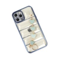 Newface iPhone 12 Pro Kılıf Berlin Elcekli Silikon - Mavi