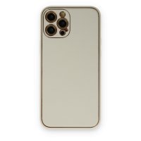 Newface iPhone 12 Pro Kılıf Coco Deri Silikon Kapak - Beyaz