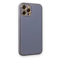 Newface iPhone 12 Pro Kılıf Coco Karbon Silikon - Gri
