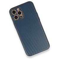 Newface iPhone 12 Pro Kılıf Coco Karbon Silikon - Mavi