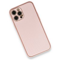 Newface iPhone 12 Pro Kılıf Coco Karbon Silikon - Pembe