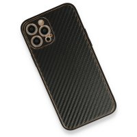 Newface iPhone 12 Pro Kılıf Coco Karbon Silikon - Siyah