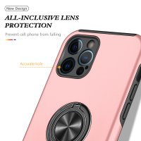 Newface iPhone 12 Pro Kılıf Elit Yüzüklü Kapak - Pembe