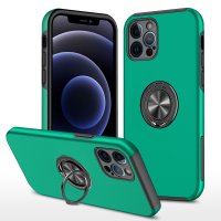 Newface iPhone 12 Pro Kılıf Elit Yüzüklü Kapak - Yeşil