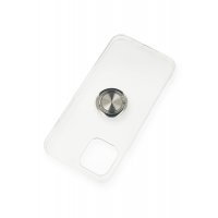 Newface iPhone 12 Pro Kılıf Gros Yüzüklü Silikon - Gümüş