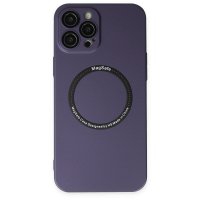 Newface iPhone 12 Pro Kılıf Jack Magneticsafe Lens Silikon - Mor