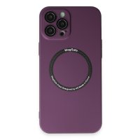 Newface iPhone 12 Pro Kılıf Jack Magneticsafe Lens Silikon - Mürdüm