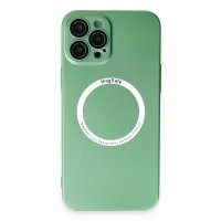 Newface iPhone 12 Pro Kılıf Jack Magneticsafe Lens Silikon - Yeşil