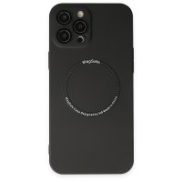 Newface iPhone 12 Pro Kılıf Jack Magneticsafe Lens Silikon - Siyah