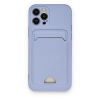 Newface iPhone 12 Pro Kılıf Kelvin Kartvizitli Silikon - Lila