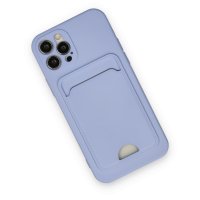 Newface iPhone 12 Pro Kılıf Kelvin Kartvizitli Silikon - Lila