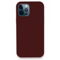 Newface iPhone 12 Pro Kılıf Lansman Legant Silikon - Bordo